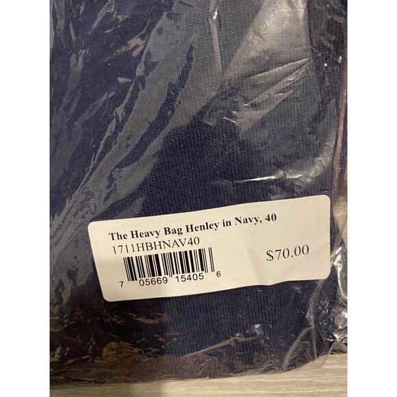 Taylor Stitch The Heavy Bag Henley in Navy Size 40 or Medium - Picture 4 of 4